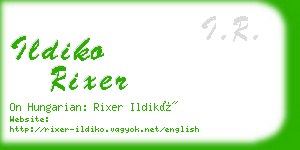 ildiko rixer business card